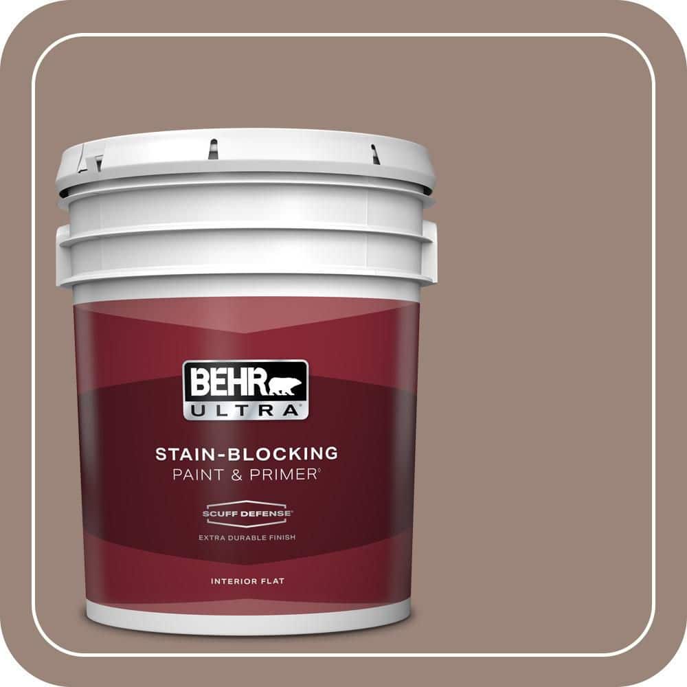 BEHR ULTRA 5 gal. #PMD-52 Flower Wood Extra Durable Flat Interior Paint & Primer