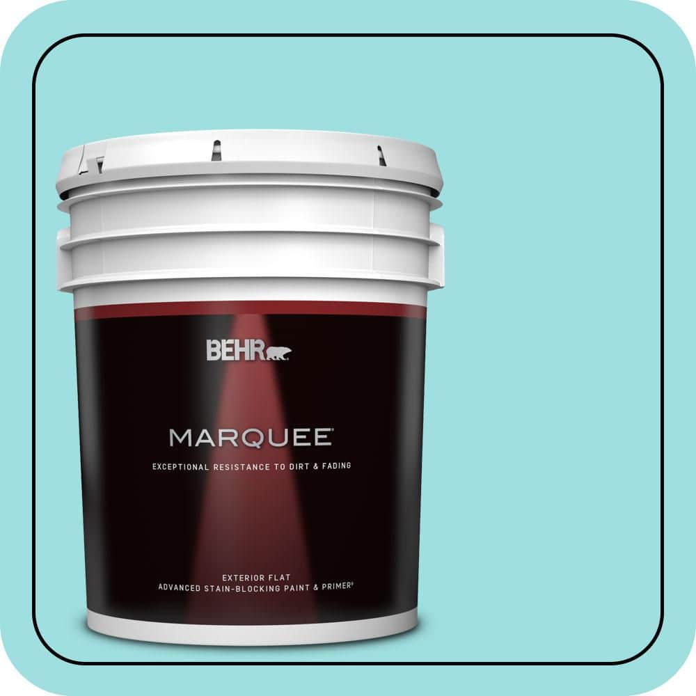 BEHR MARQUEE 5 gal. #P460-2 Tropical Waterfall Flat Exterior Paint & Primer