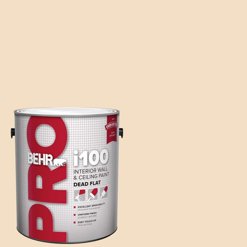 BEHR PRO 1 gal. #22 Navajo White Dead Flat Interior Paint (1)