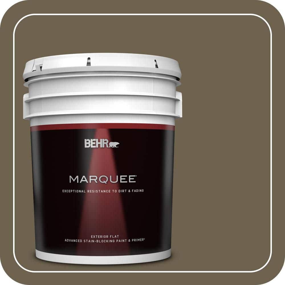 BEHR MARQUEE 5 gal. #N310-7 Classic Bronze Flat Exterior Paint & Primer (1)
