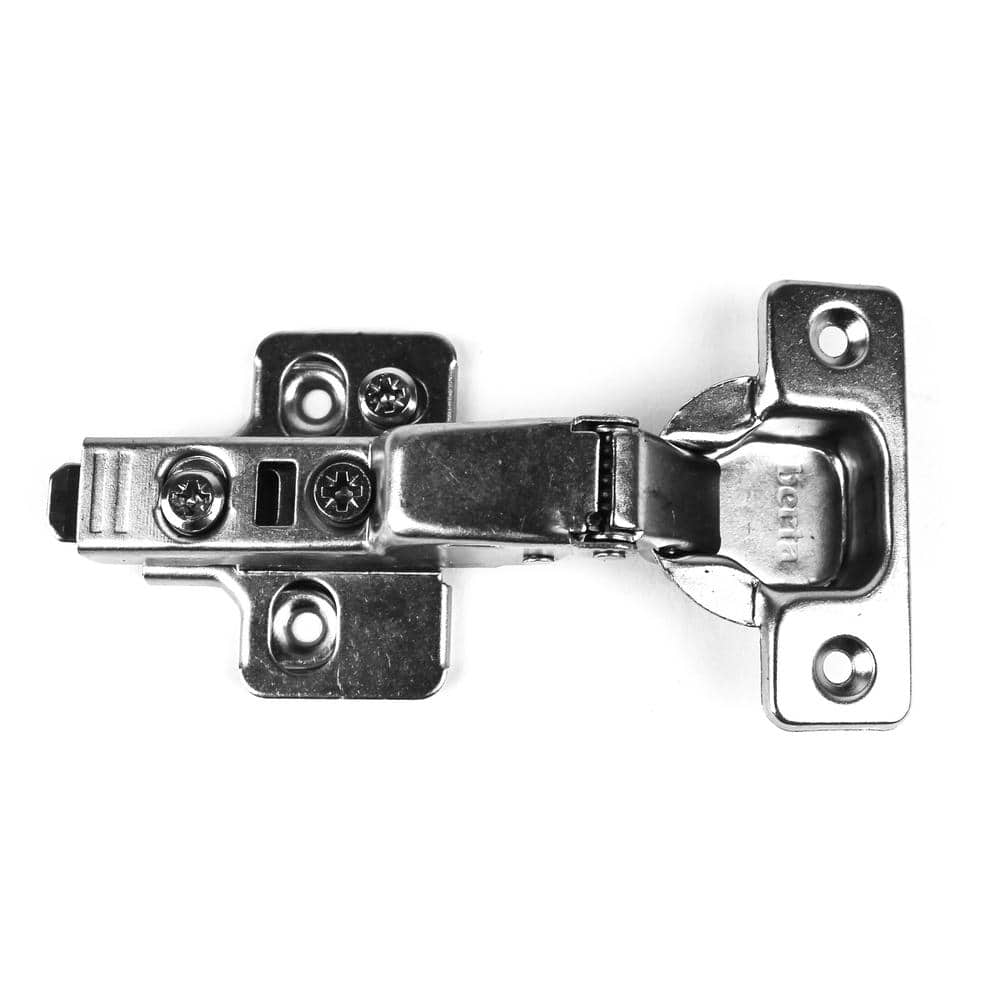 Unbranded 110-Degree 35 mm Half Overlay Soft Close Frameless Cabinet Hinges with Installation Screws (20-Pairs) (3)