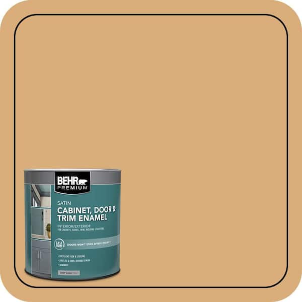 BEHR PREMIUM 1 qt. #PPU6-05 Cork Satin Enamel Interior/Exterior Cabinet, Door & Trim Paint (2)