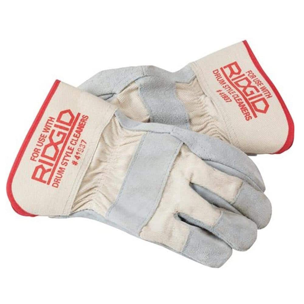 RIDGID Leather Sewer/Drain/Pipe Inspection, Remediation and Cleaning Gloves (Includes 1-Pair) (1)