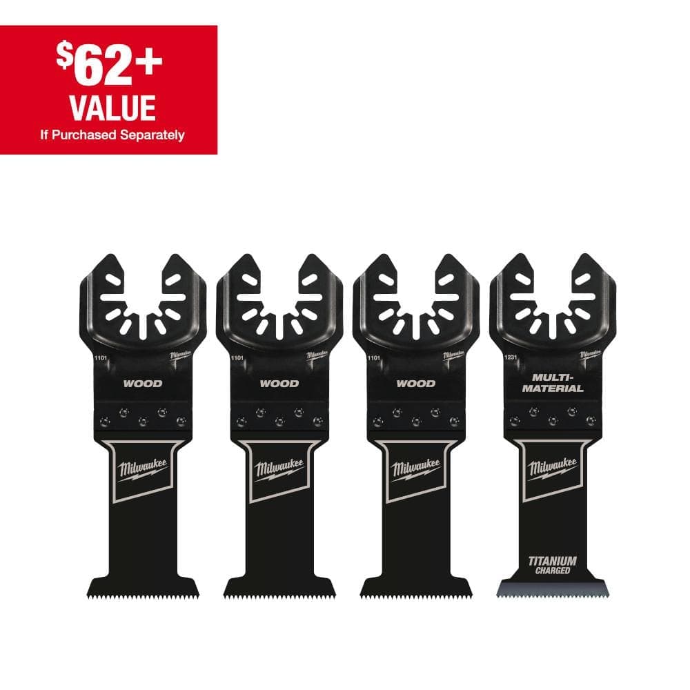 Milwaukee 1-3/8 in. Multi-Tool Oscillating Blade Set (4-Piece)