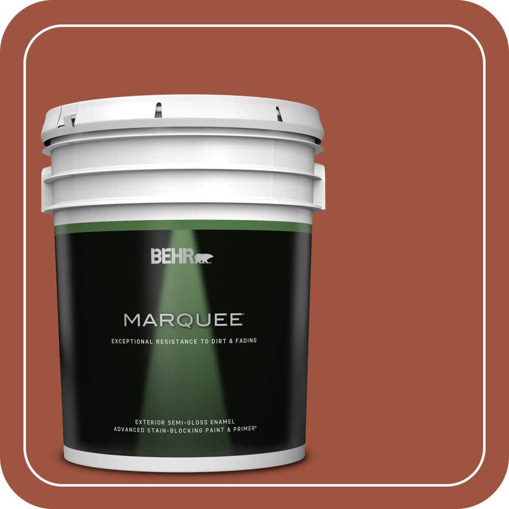 BEHR MARQUEE 5 gal. #MQ1-25 Kalahari Sunset Semi-Gloss Enamel Exterior Paint & Primer