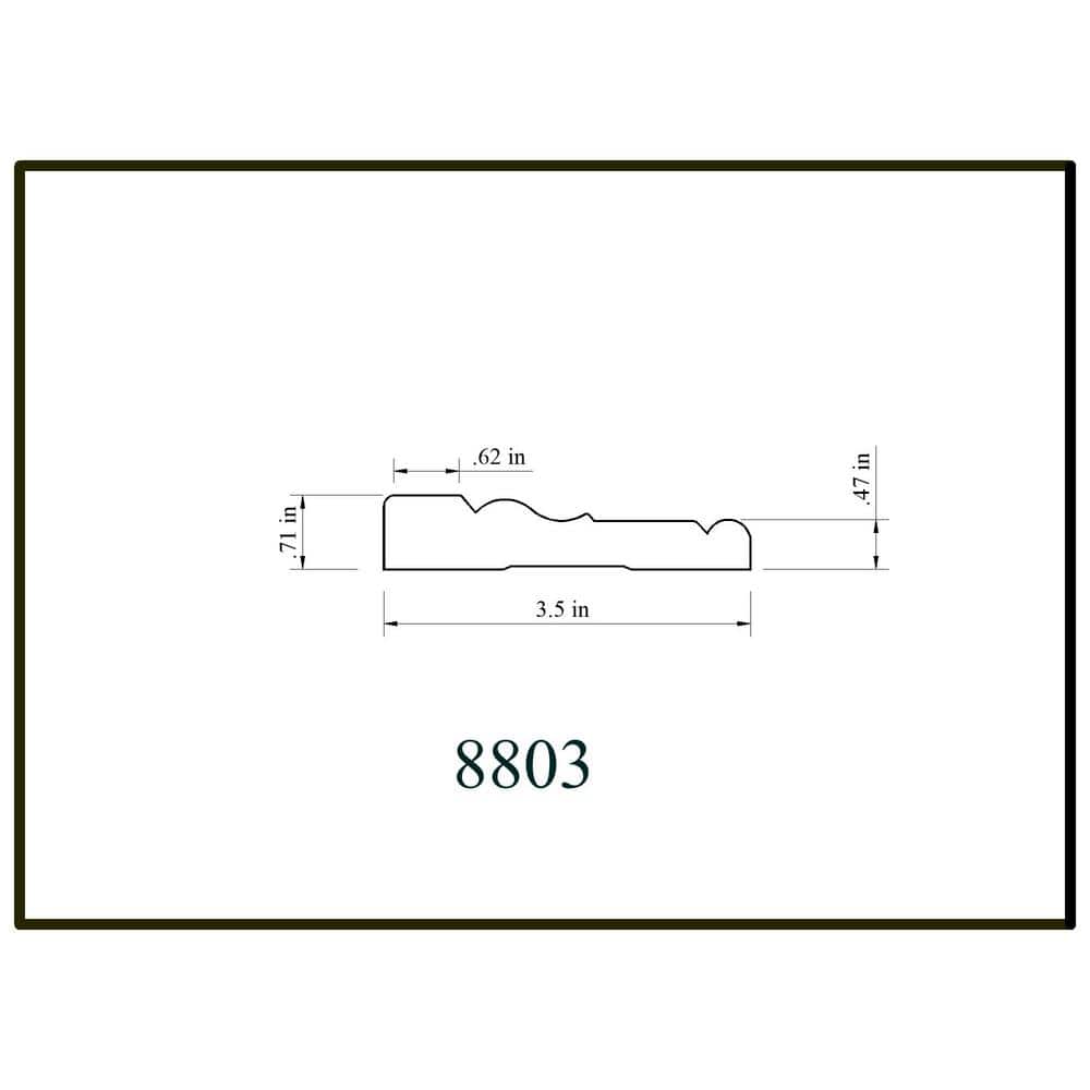 HOUSE OF FARA 3/4 in. x 3-1/2 in. x 96 in. MDF Primed Casing Moulding (2)