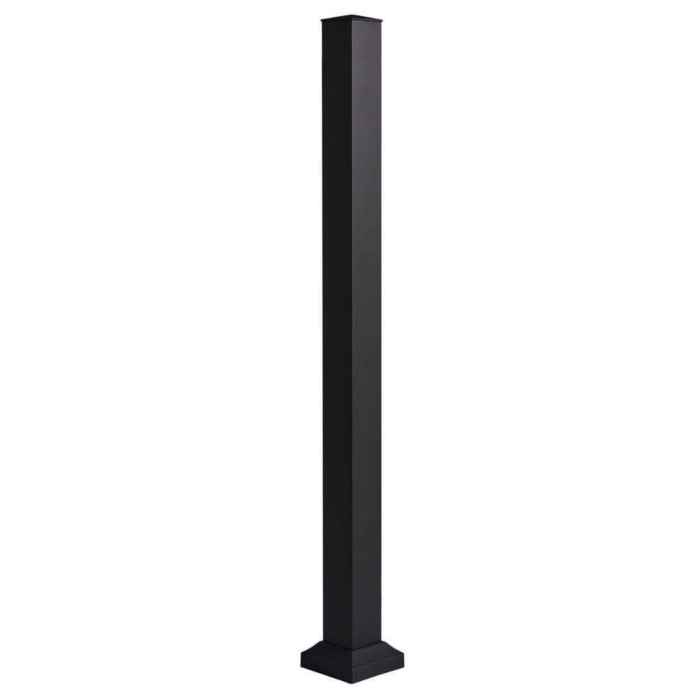 Fiberon Cityside 42 in. Black Aluminum Stair Post (1)