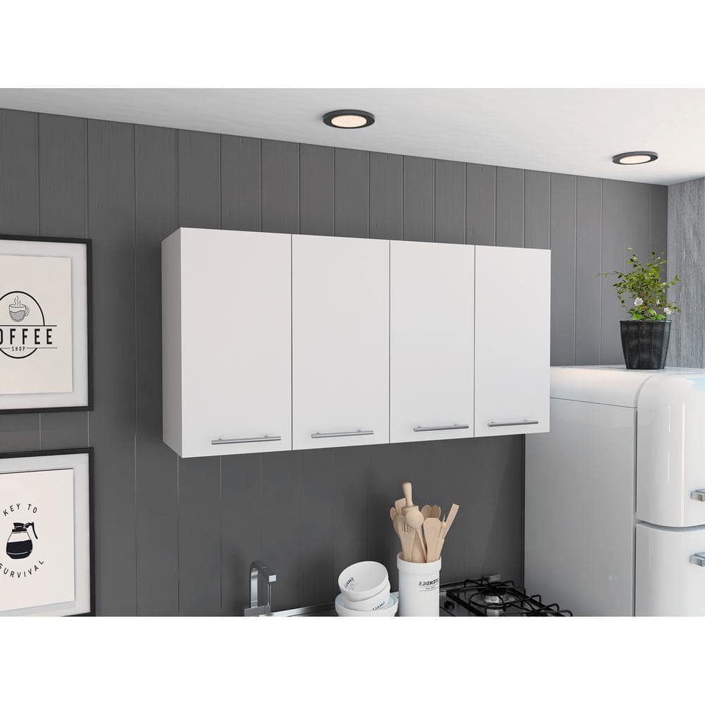 Tenleaf 47.2 in. W x 13.1 in. D x 23.6 in. H Bathroom Storage Wall Cabinet in White (2)