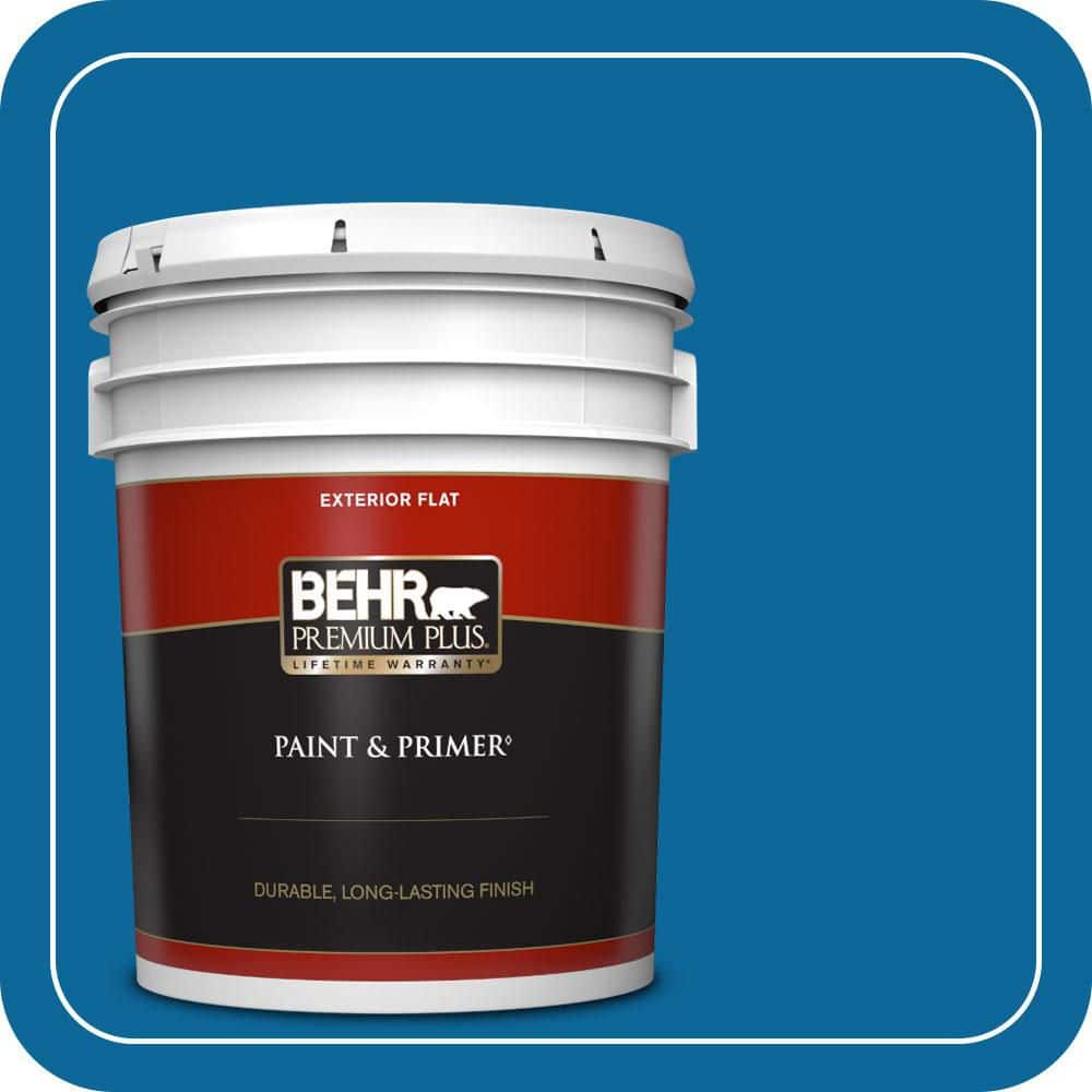 BEHR PREMIUM PLUS #MQ4-58 Mondrian Blue Flat Low Odor & Primer (1)