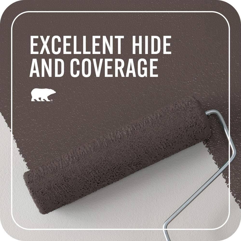 BEHR PREMIUM PLUS #ECC-28-3 Charred Hickory Flat Interior/Exterior Paint & Primer Color Sample (4)