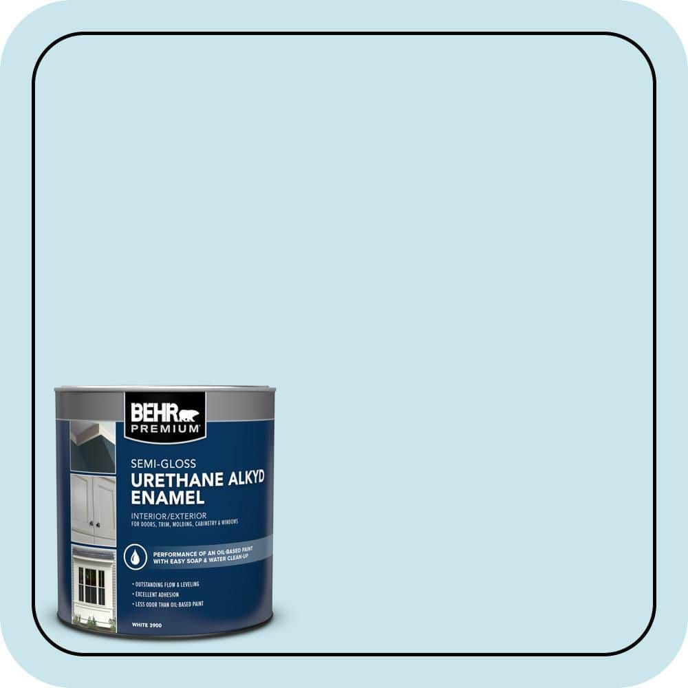 BEHR PREMIUM 1 qt. #M480-2A Winterscape Semi-Gloss Enamel Urethane Alkyd Interior/Exterior Paint
