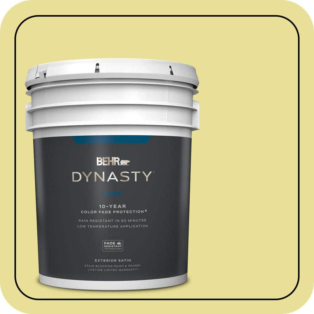 BEHR DYNASTY 5 gal. #P340-3 Reviving Green Satin Enamel Exterior Stain-Blocking Paint & Primer