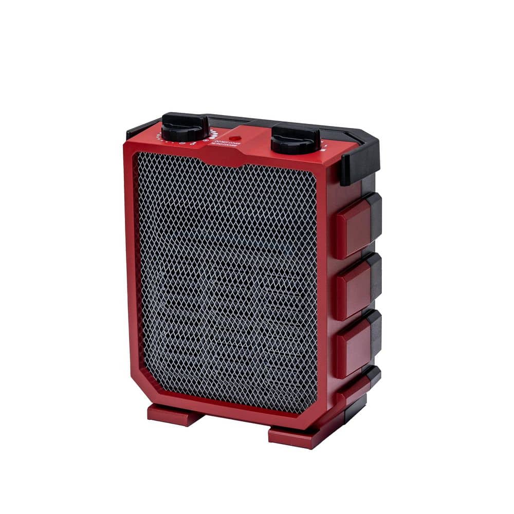 Comfort Zone 1500W 8 in. Electric Fan-Forced Utility Shop Heater with Adjustable Thermostat and Foldable Carry Handle (1)