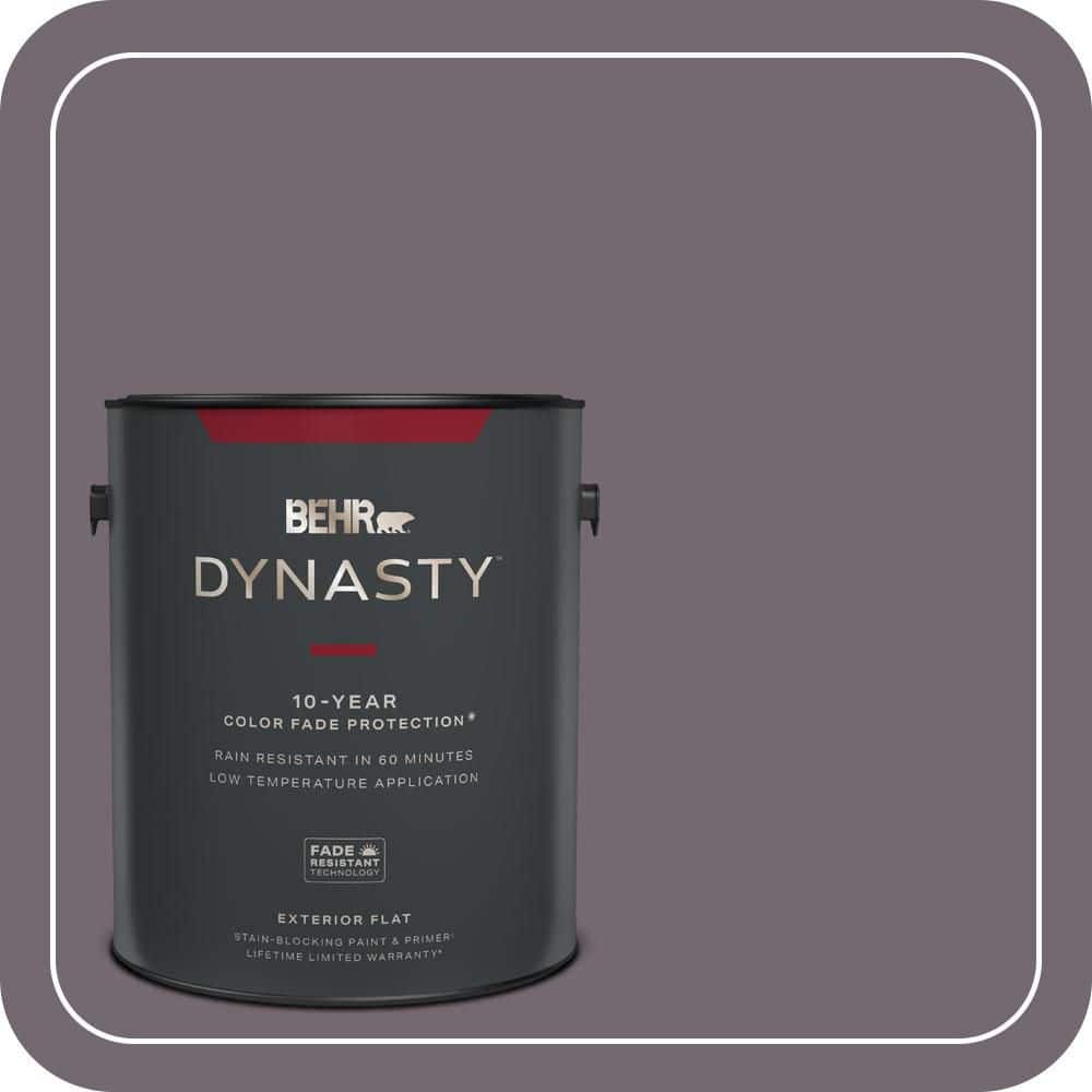 BEHR DYNASTY 1 gal. #MQ1-33 Sultry Smoke Flat Exterior Stain-Blocking Paint & Primer