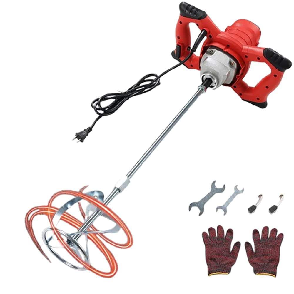 Unbranded 2100W Electric Concrete Mixer with 6-Speed Adjustable and 110-Volt Handheld Design for Paint Mortar Fodder Mixing