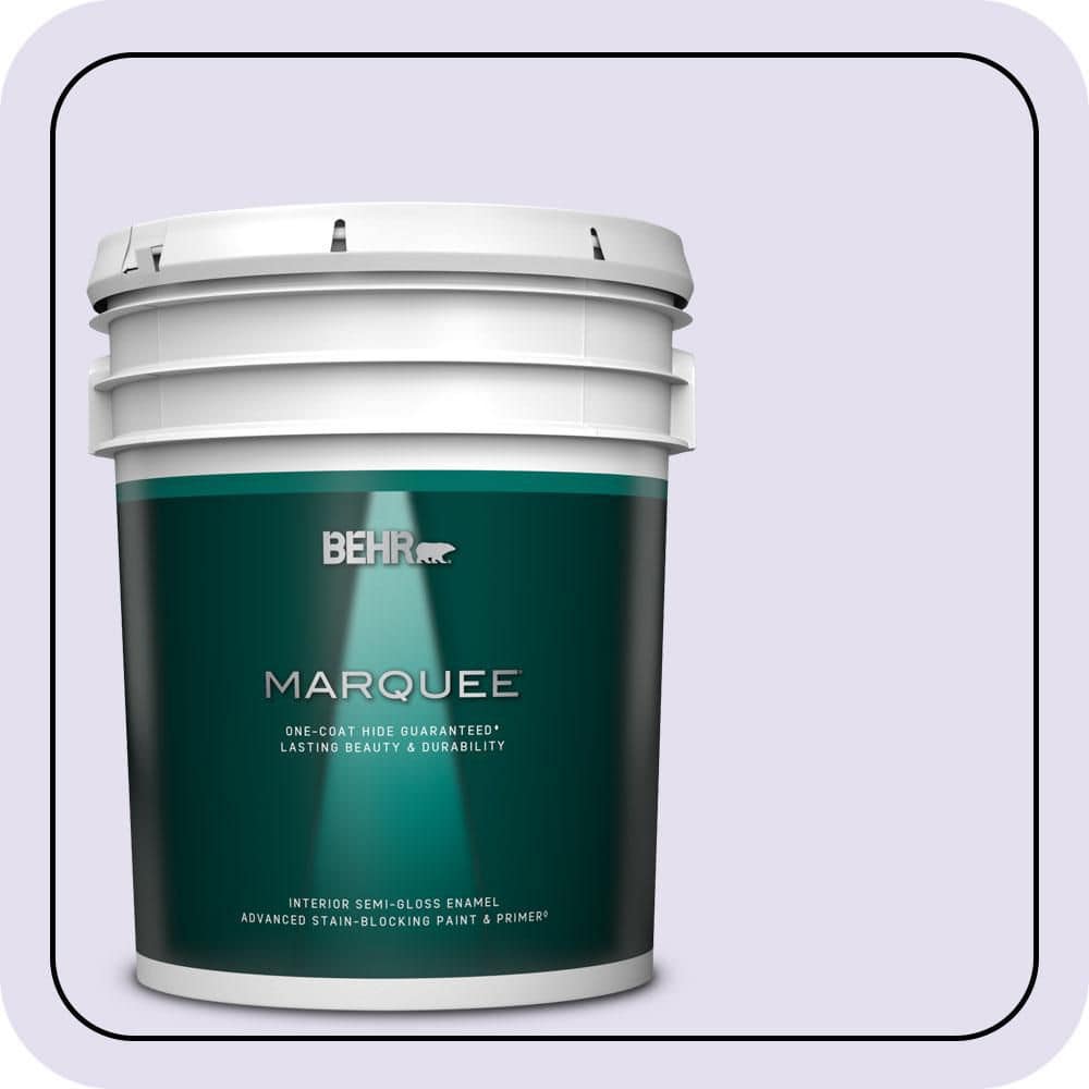 BEHR MARQUEE 5 gal. #P560-1 Blissful Semi-Gloss Enamel Interior Paint & Primer