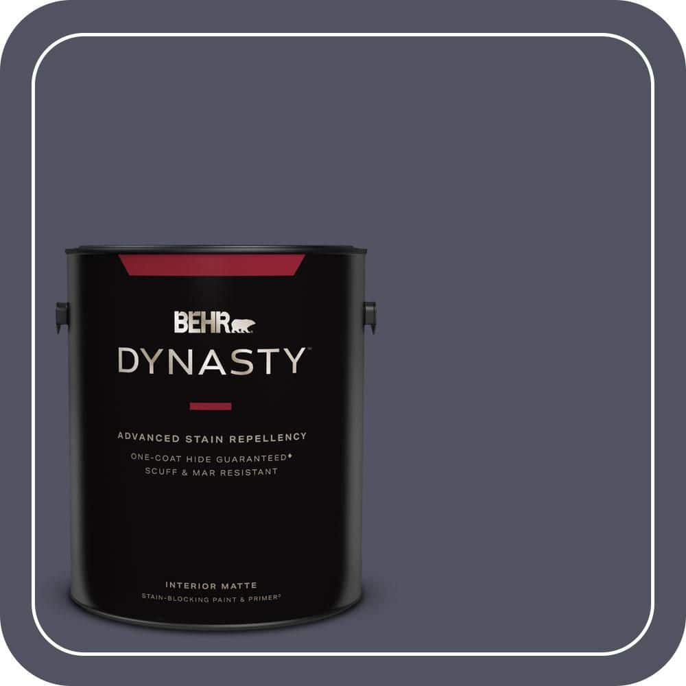 BEHR DYNASTY 1 gal. #S550-7 Knighthood One-Coat Hide Matte Interior Stain-Blocking Paint & Primer