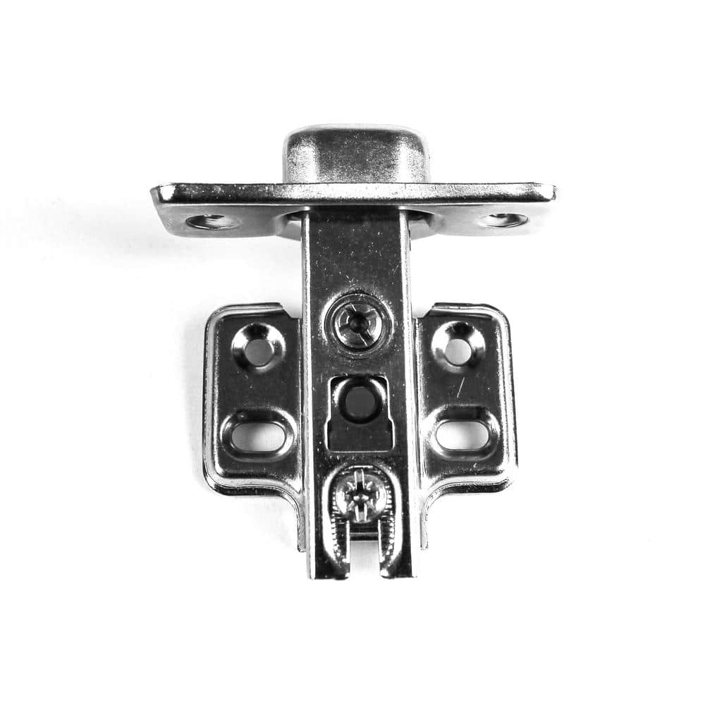 Unbranded 105-Degree 35 mm Full Overlay Frameless Cabinet Hinges with Installation Screws (1-Pair) (3)