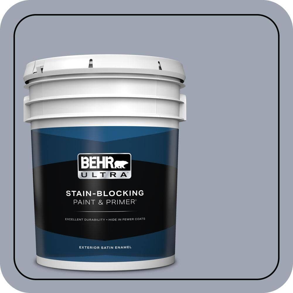 BEHR ULTRA 5 gal. #PPU15-11 Great Falls Satin Enamel Exterior Paint & Primer