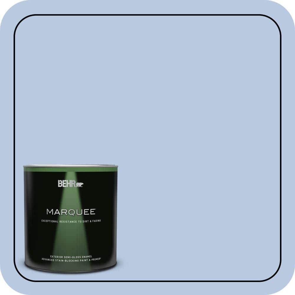 BEHR MARQUEE 1 qt. #590C-3 Mystic River Semi-Gloss Enamel Exterior Paint & Primer