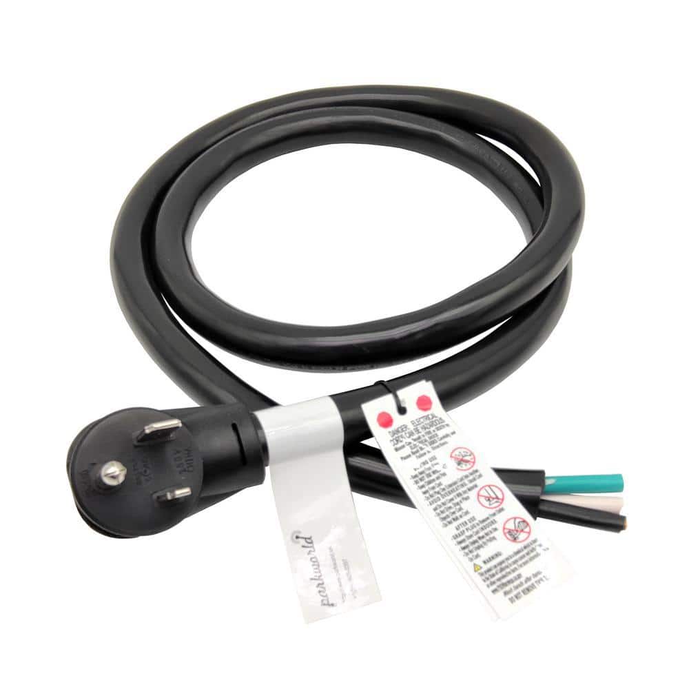 parkworld 6 ft. 6/3 6-Gauge 50 Amp 250-Volt NEMA 6-50 Power Cord for Welder/EV Charger (6-50P to 3-Wires), Black