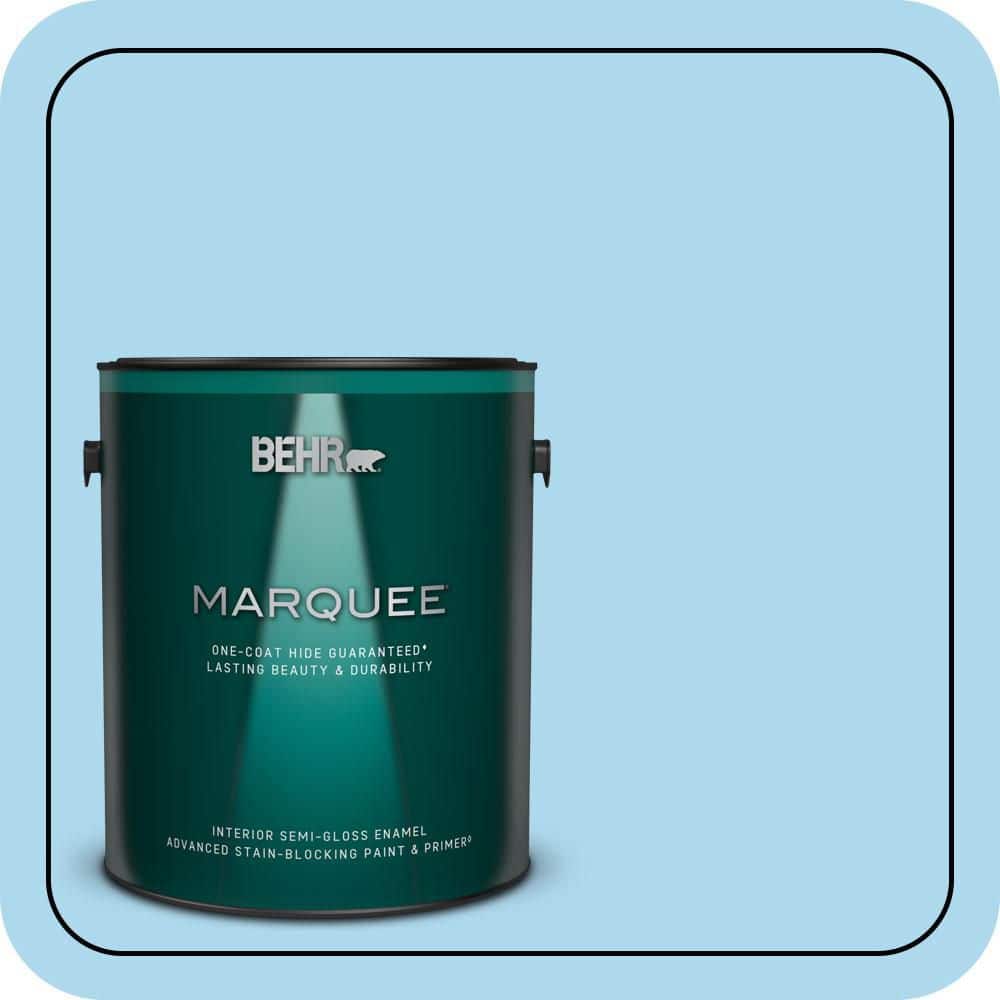 BEHR MARQUEE 1 gal. #540A-3 Blue Feather Semi-Gloss Enamel Interior Paint & Primer