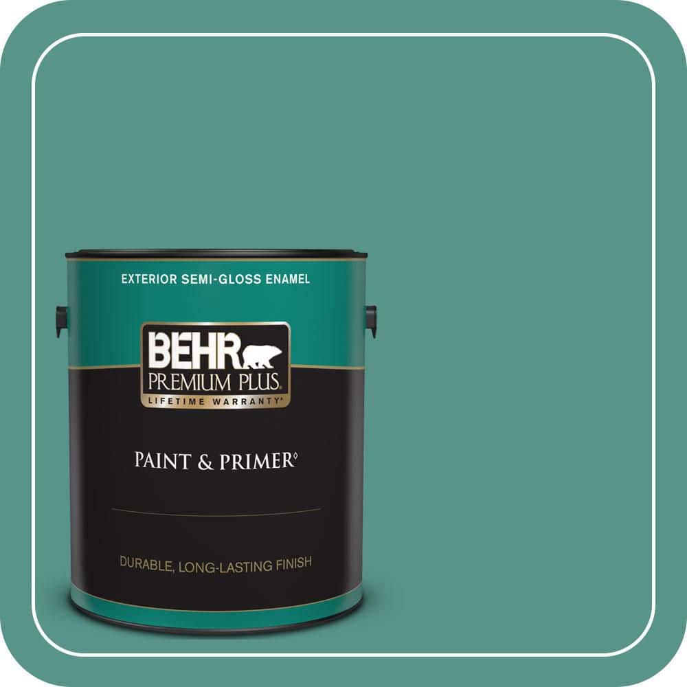 BEHR PREMIUM PLUS 1 gal. #490D-6 Thermal Spring Semi-Gloss Enamel Exterior Paint & Primer