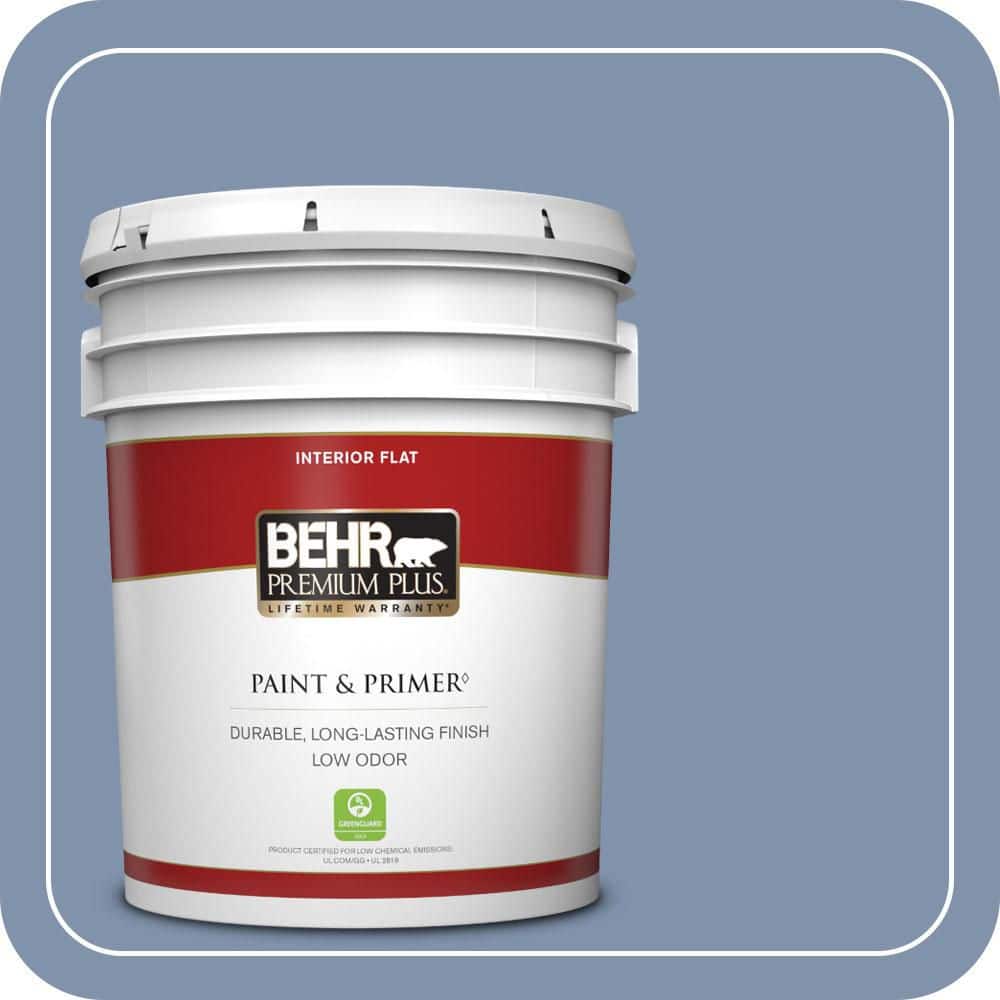 BEHR PREMIUM PLUS 5 gal. #T16-13 Stratus Flat Low Odor Interior Paint & Primer
