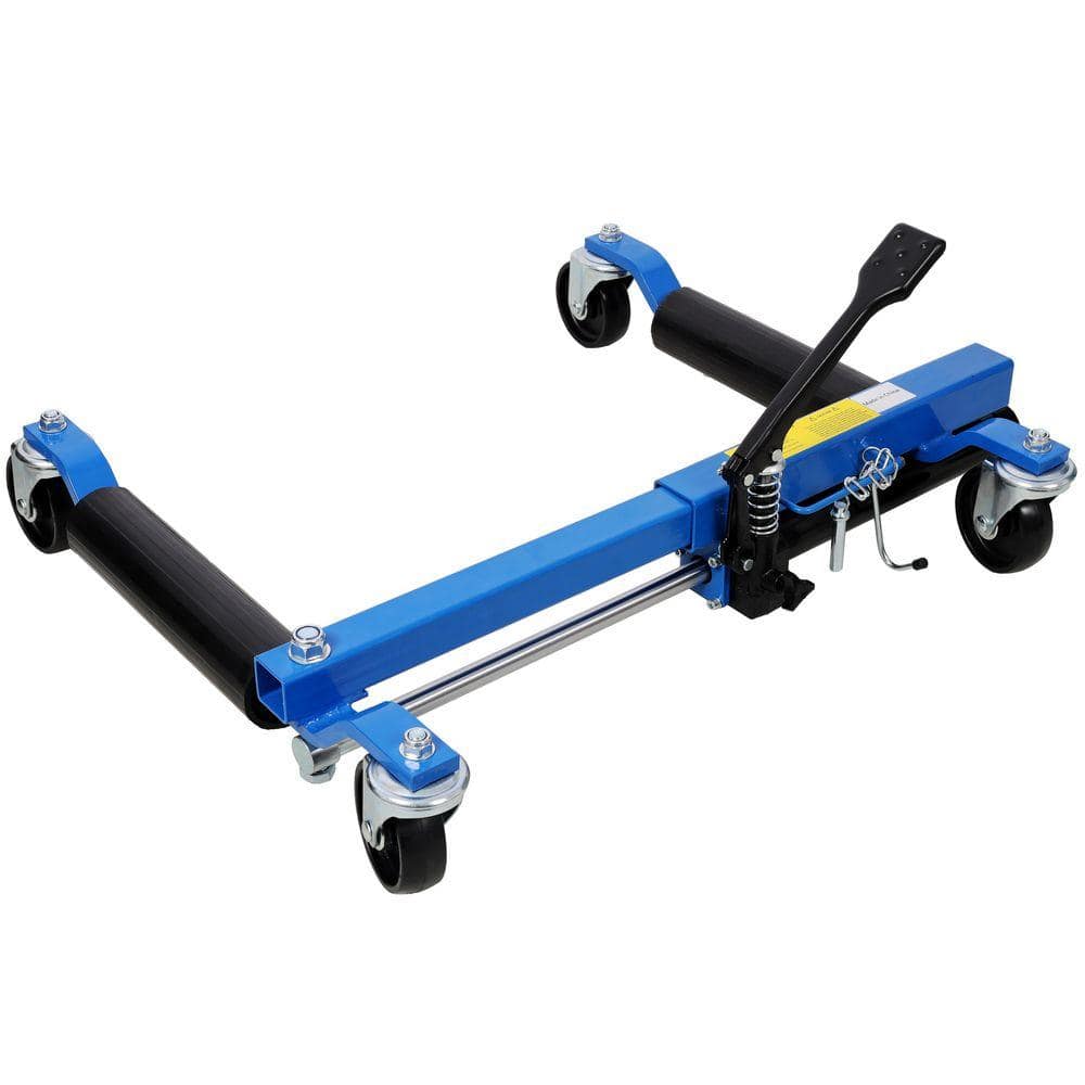 Huluwat Blue 2-Pack 1500 lb. Capacity Heavy Duty Steel Hand Truck Wheel Dolly with Foot Positioning Hydraulic Lift (3)