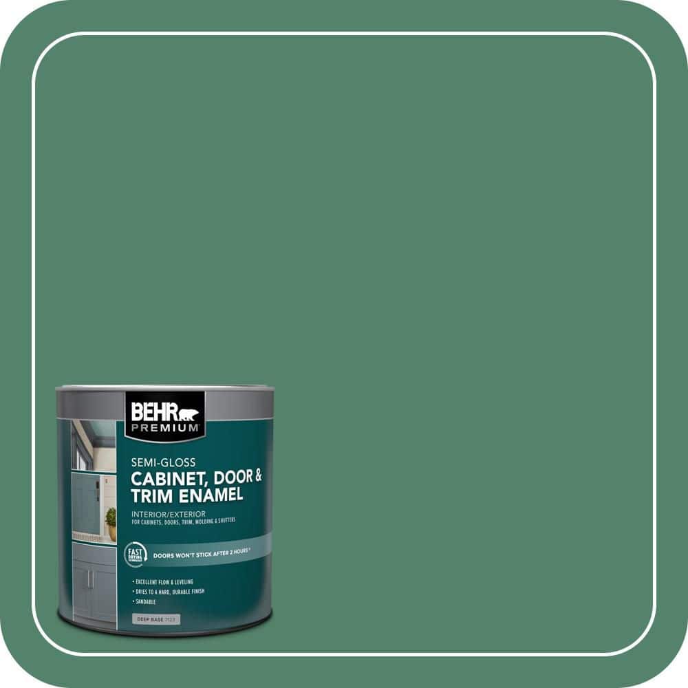 BEHR PREMIUM 1 qt. #M420-6 Tournament Field Semi-Gloss Enamel Interior/Exterior Cabinet, Door & Trim Paint (1)