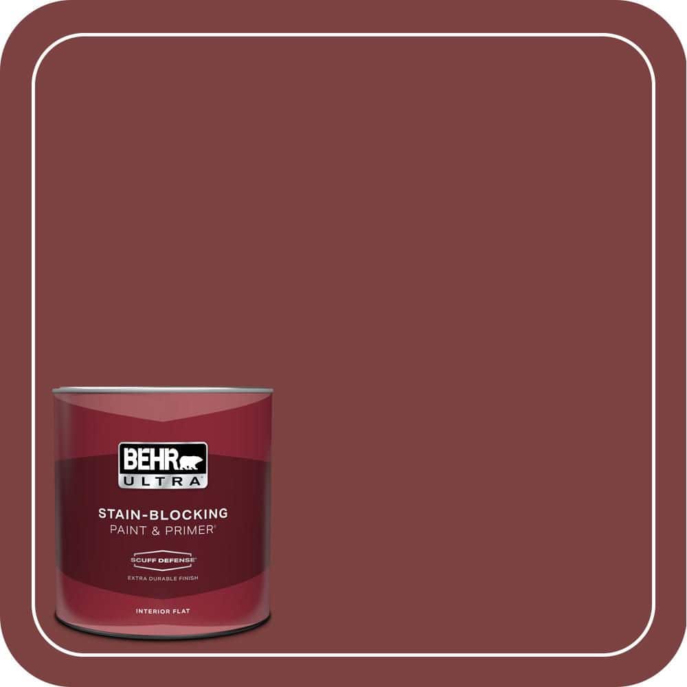 BEHR ULTRA 1 qt. #PPH-67 Red Wine Extra Durable Flat Interior Paint & Primer (1)