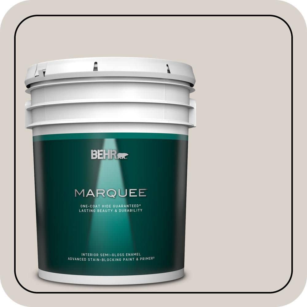 BEHR MARQUEE 5 gal. #PWN-72 Baked Biscotti Semi-Gloss Enamel Interior Paint & Primer