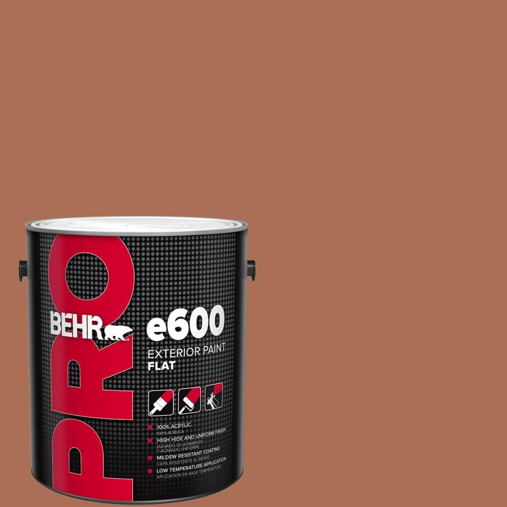 BEHR PRO 1 gal. #MQ1-28 Orange Flambe Flat Exterior Paint