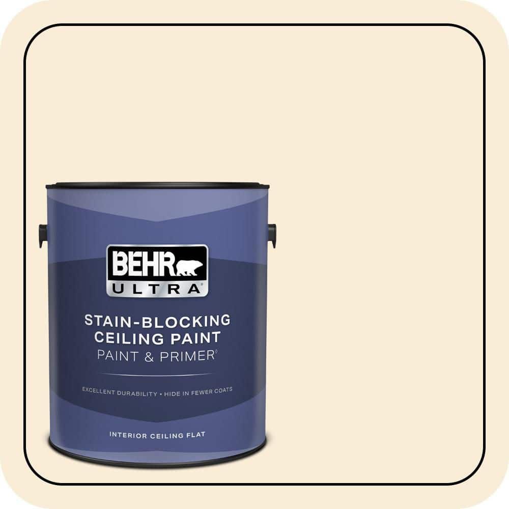 BEHR ULTRA 1 gal. #PPU6-09 Polished Pearl Ceiling Flat Interior Paint & Primer