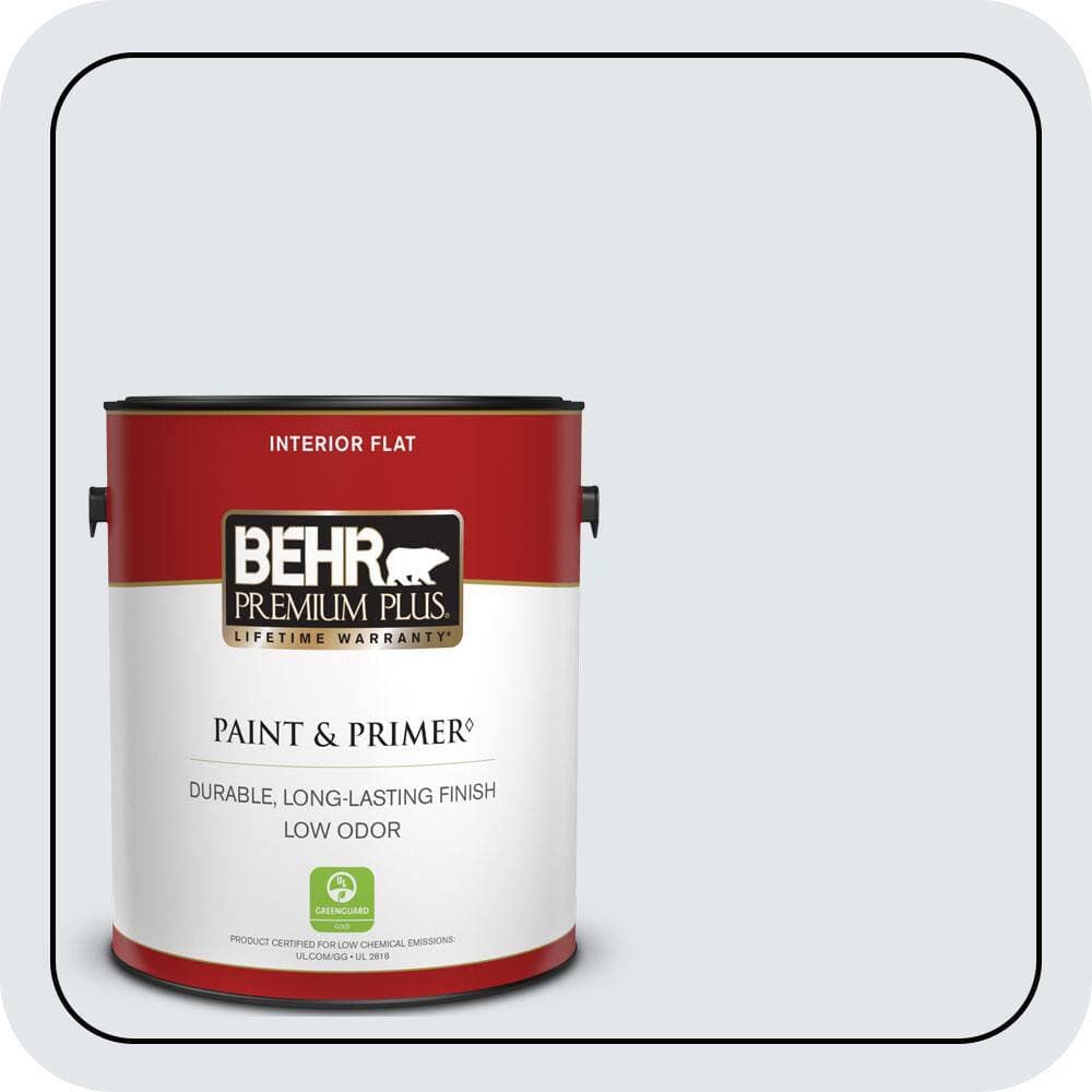 BEHR PREMIUM PLUS 1 gal. #610E-2 Winter Day Flat Low Odor Interior Paint & Primer (1)
