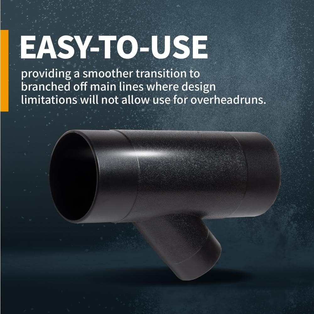 POWERTEC 4 in. x 2-1/2 in. Y-Fitting Dust Collector for Dust Collection Systems (3)