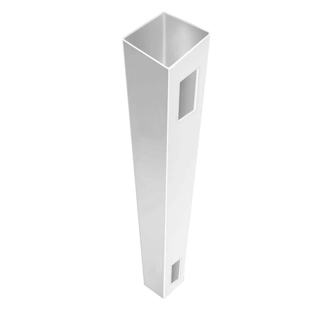 Barrette Outdoor Living 5 in. x 5 in. x 7 ft. White Vinyl Routed Fence End/Gate Post (1)