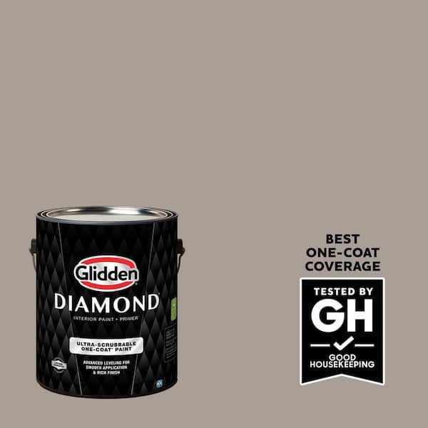 Glidden Diamond 1 gal. PPG1018-4 Winter's Nap Flat Interior Paint with Primer (2)