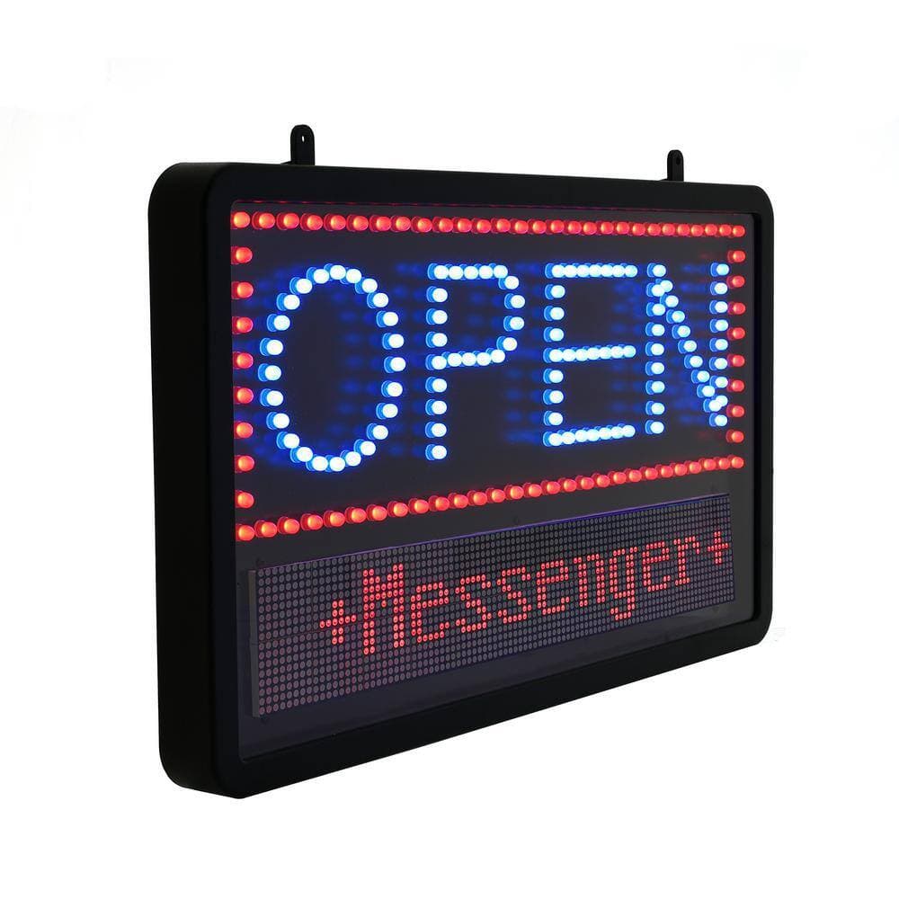 Alpine Industries 22 in. x 13 in. LED Programmable Message Board Open Sign (2-Pack) (3)