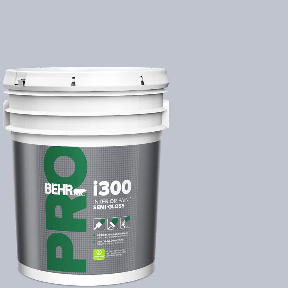 BEHR PRO 5 gal. #S550-2 Powder Lilac Semi-Gloss Interior Paint