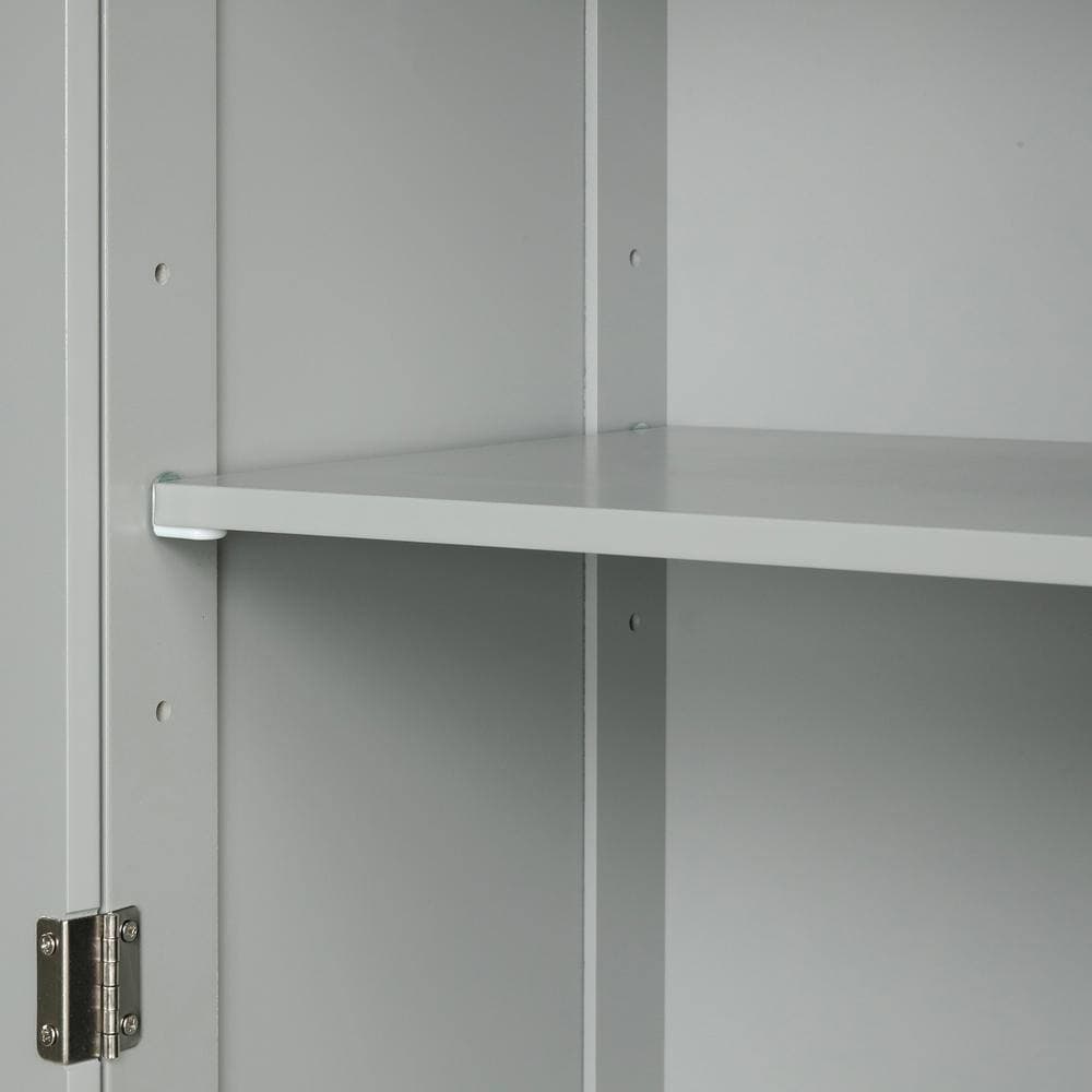 Tileon 20 in. W 13 in. D 68 in. H MDF Linen Cabinet, Tall Storage Cabinet with 2 Drawers and Adjustable Shelf (2)