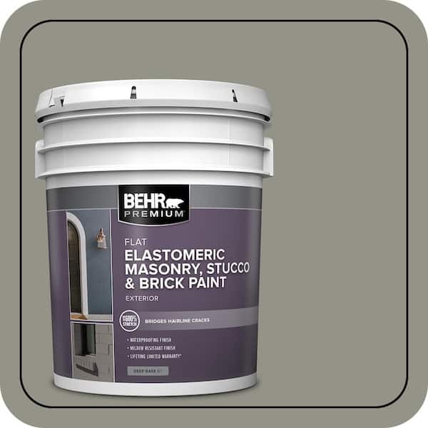 BEHR PREMIUM 5 gal. #MS-59 Casting Shadow Elastomeric Masonry, Stucco and Brick Exterior Paint (2)