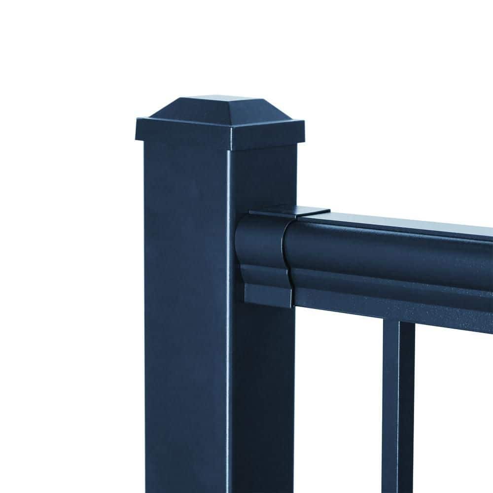 Aria Railing 1.75 in. x 2.5 in. Black Aluminum Deck Rail Cut Collar Kit (3)