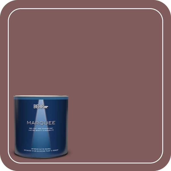 BEHR MARQUEE 1 qt. #140F-6 Book Binder Satin Enamel Interior Paint & Primer