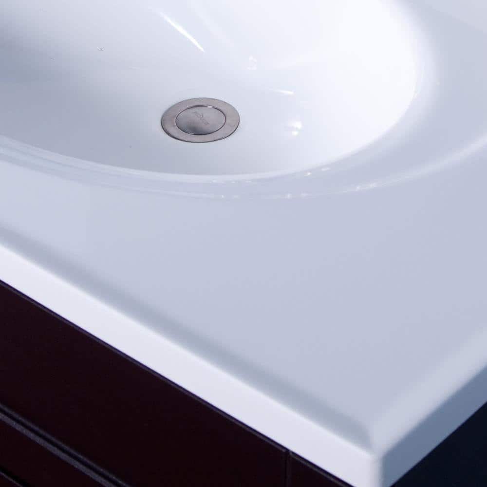 Glacier Bay Newport 37 in. W 22 in. D Cultured Marble Round Single Sink Vanity Top (4)