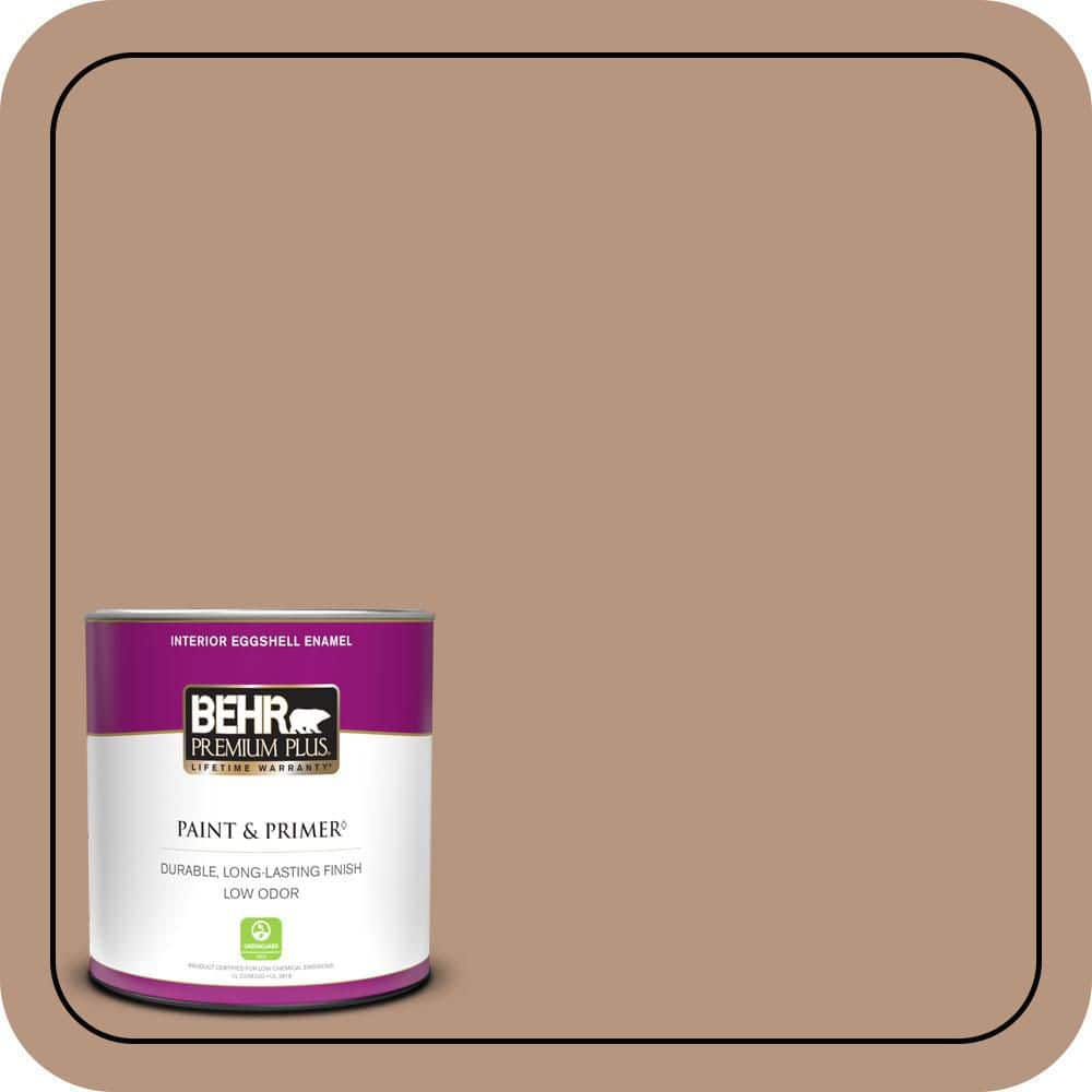 BEHR PREMIUM PLUS 1 qt. #S220-4 Potters Clay Eggshell Enamel Low Odor Interior Paint & Primer