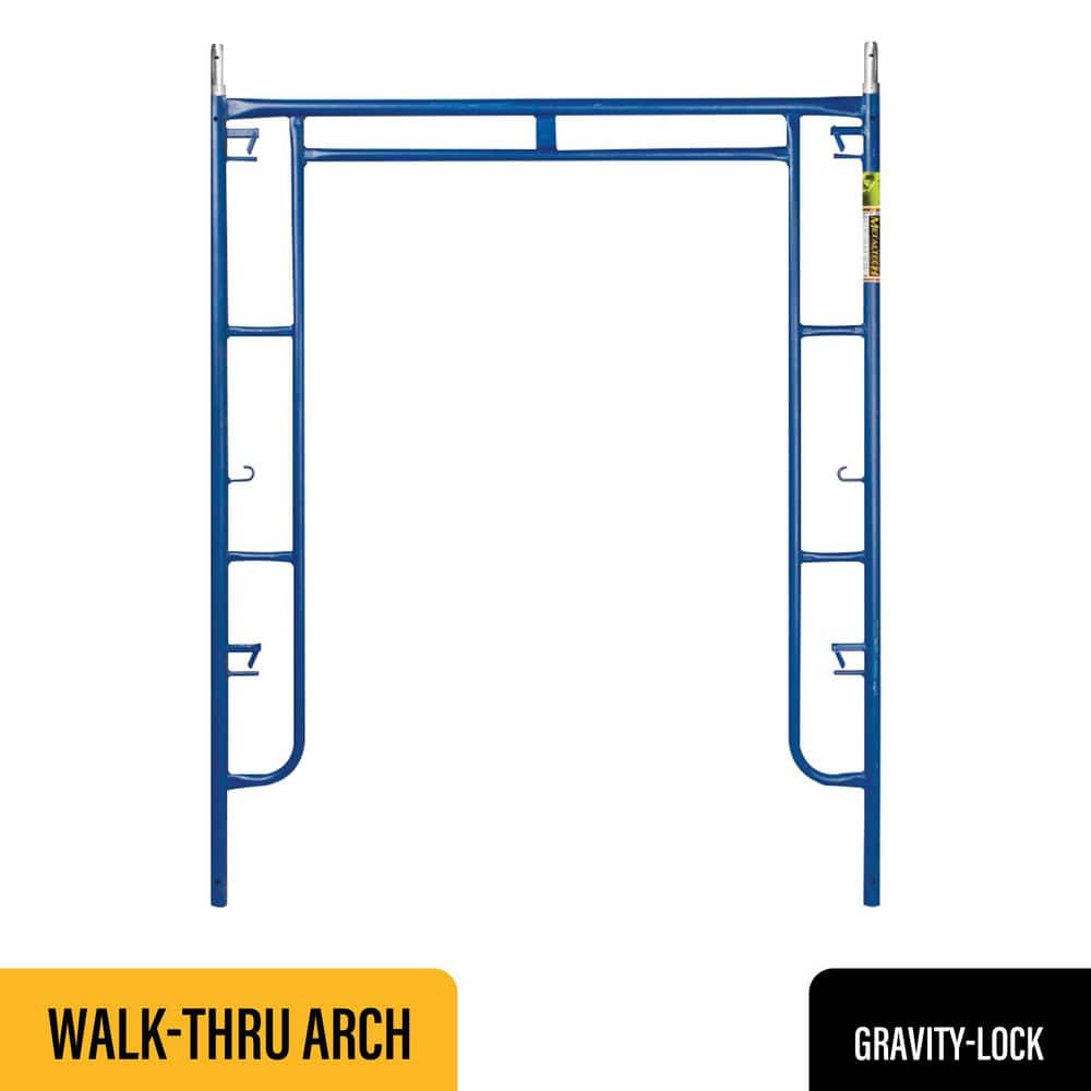 MetalTech Saferstack 76 in. x 60 in. Blue Walk-Through Arch Scaffold Frame