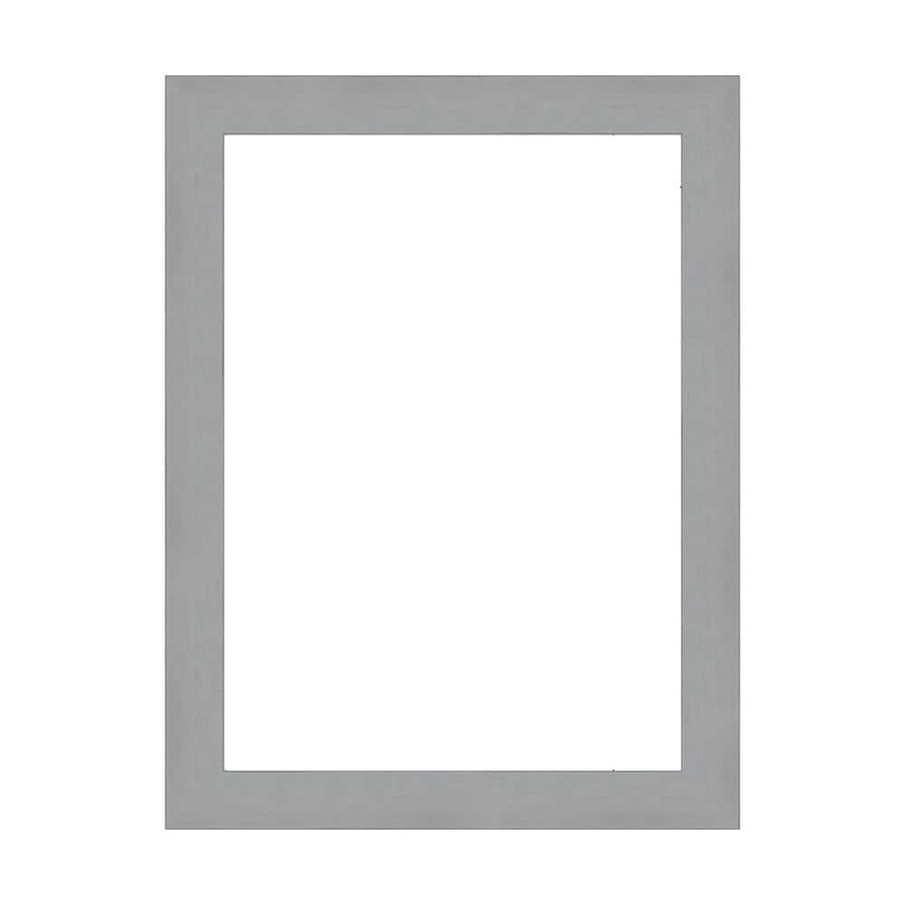 Amanti Art Mirror Makeover Brushed Nickel 19.25 in. W x 25.25 in. H Bathroom Mirror Frame Border Kit-Fits a 18 x 24 Mirror (1)