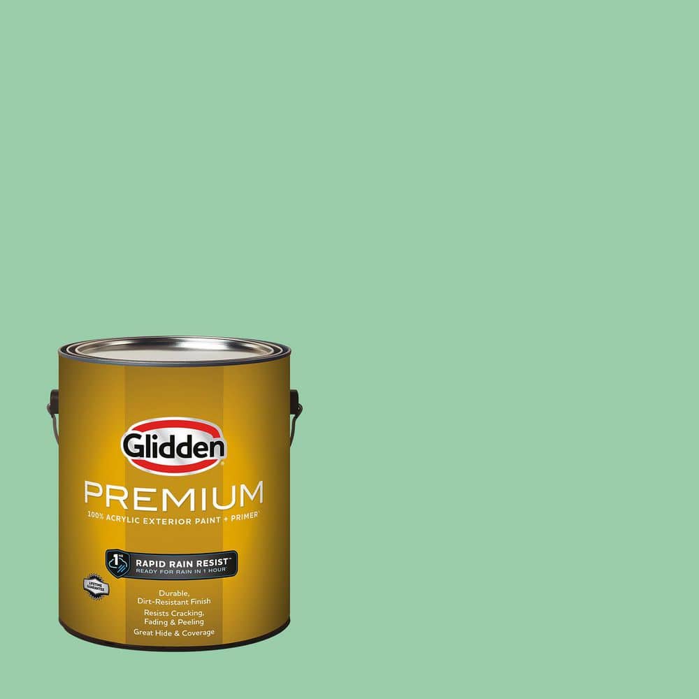 Glidden Premium 1 gal. PPG1226-4 Heath Green Flat Exterior Latex Paint (1)