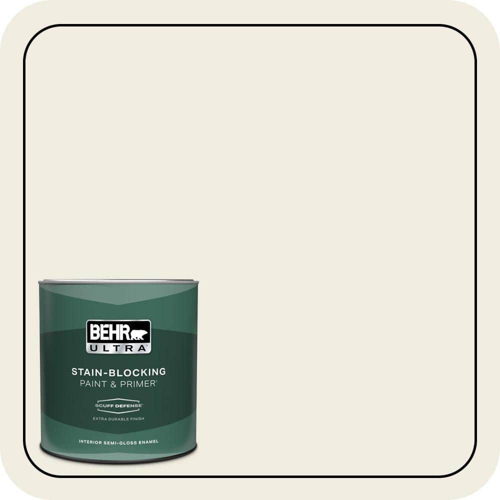 BEHR ULTRA 1 qt. #QE-25 Salt Crystal Extra Durable Semi-Gloss Enamel Interior Paint & Primer